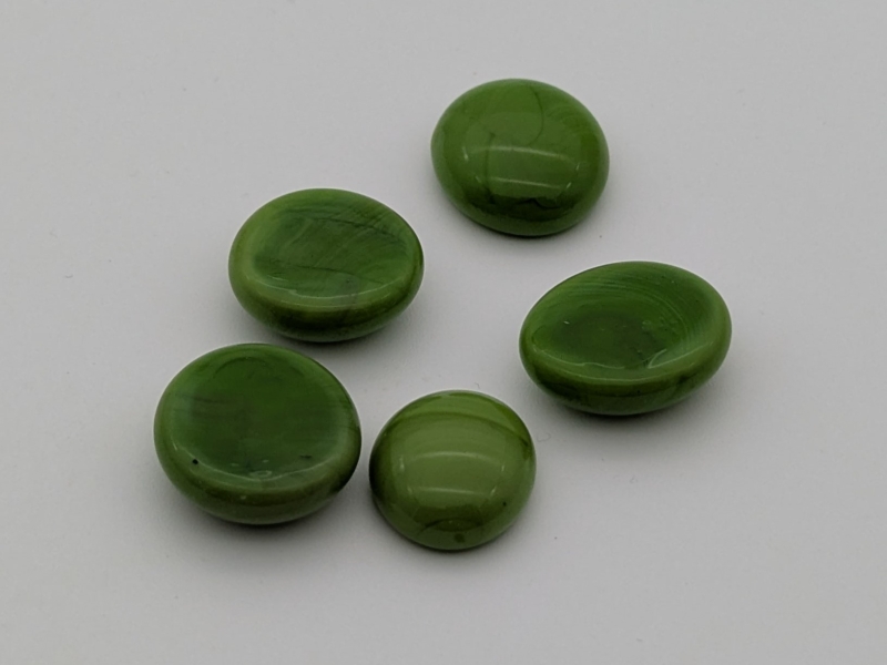 Glasnuggets grün opak 15-17 mm/1 kg